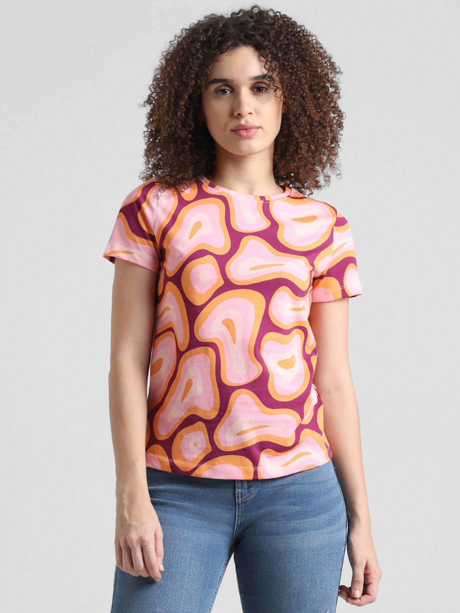 multi-color printed t-shirt