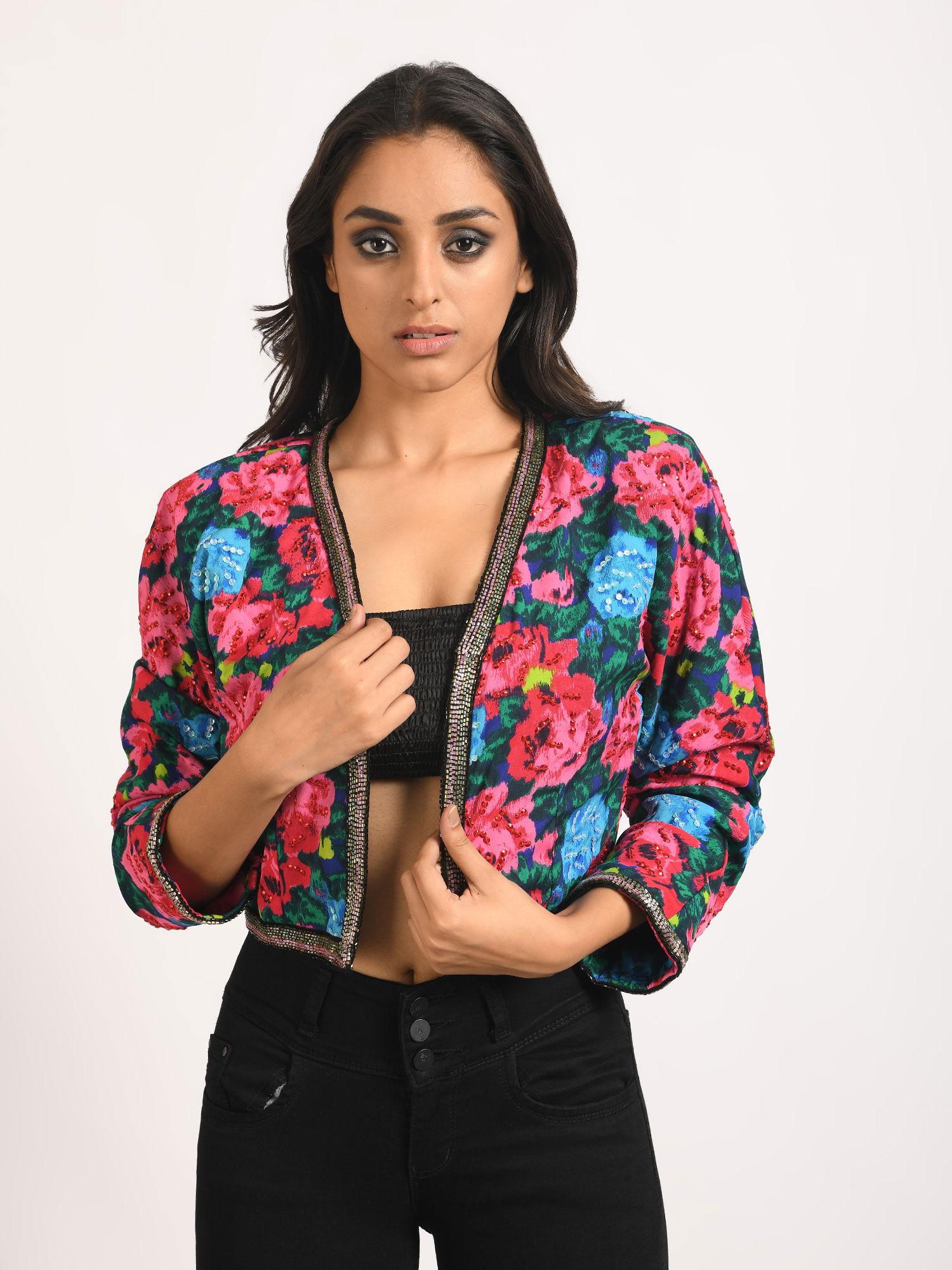 multi color short jacket