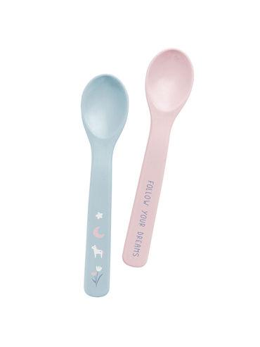 multi-color silicone baby spoons unicorn