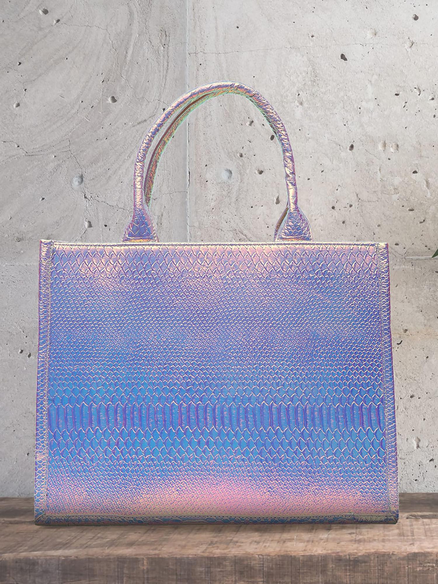 multi-color solid tote bag