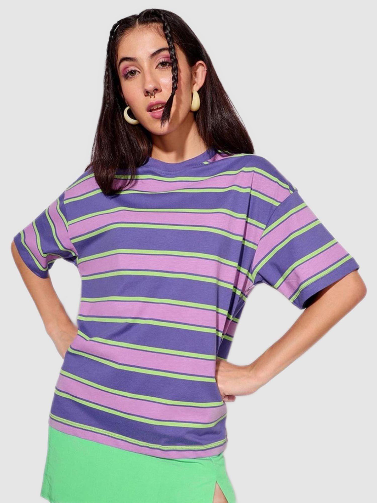 multi-color striped t-shirts