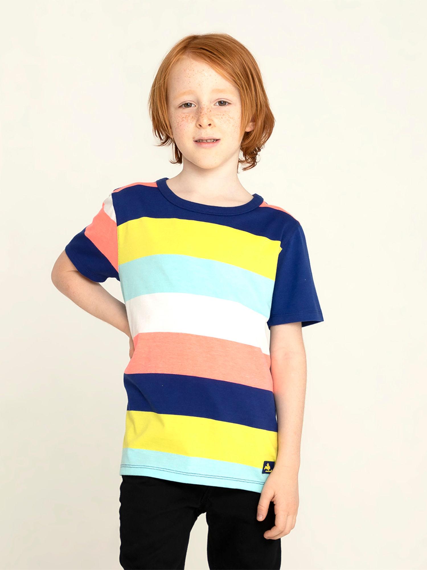 multi-color stripy t-shirt (9-12 months)