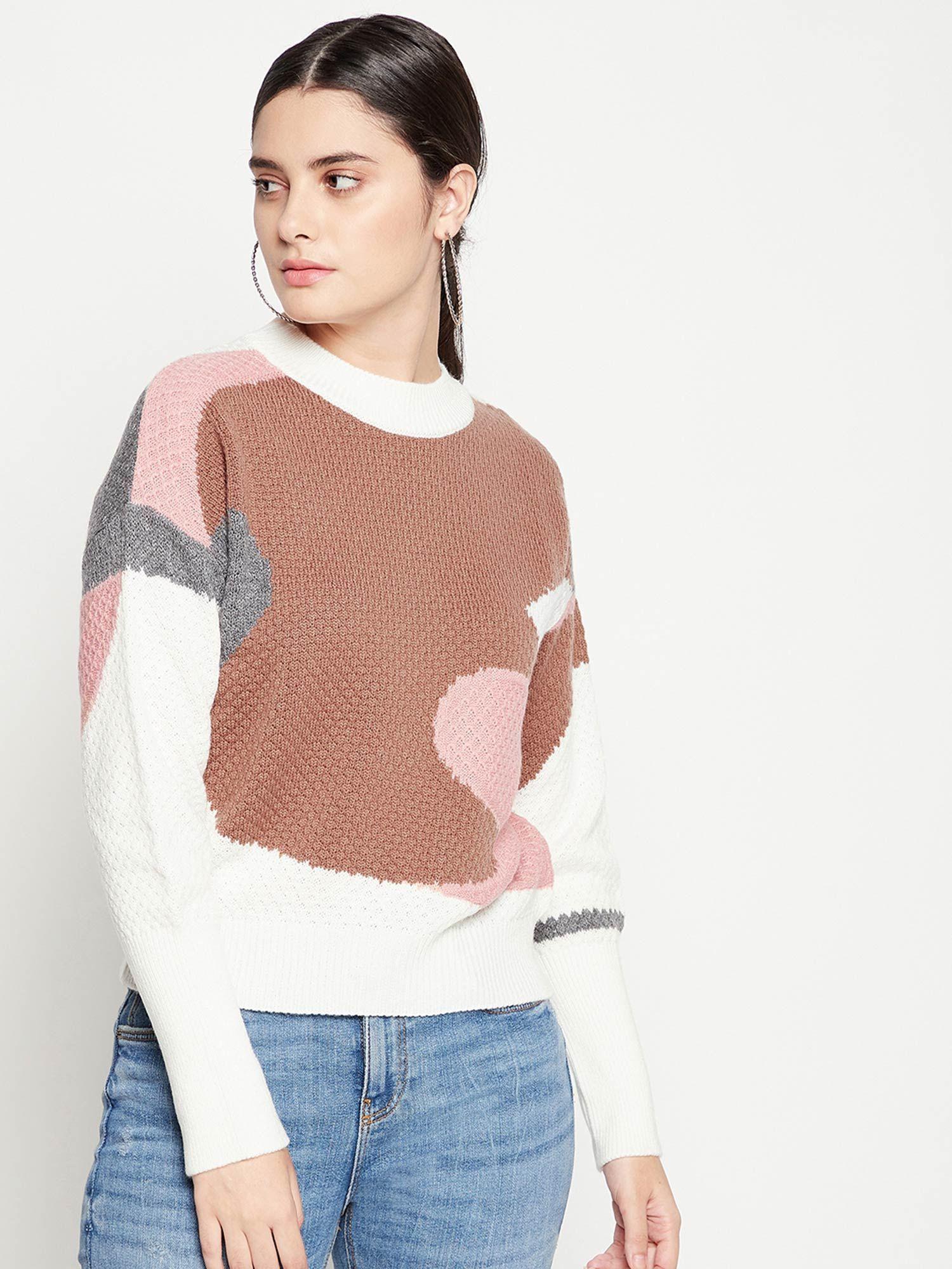 multi-color sweater for women