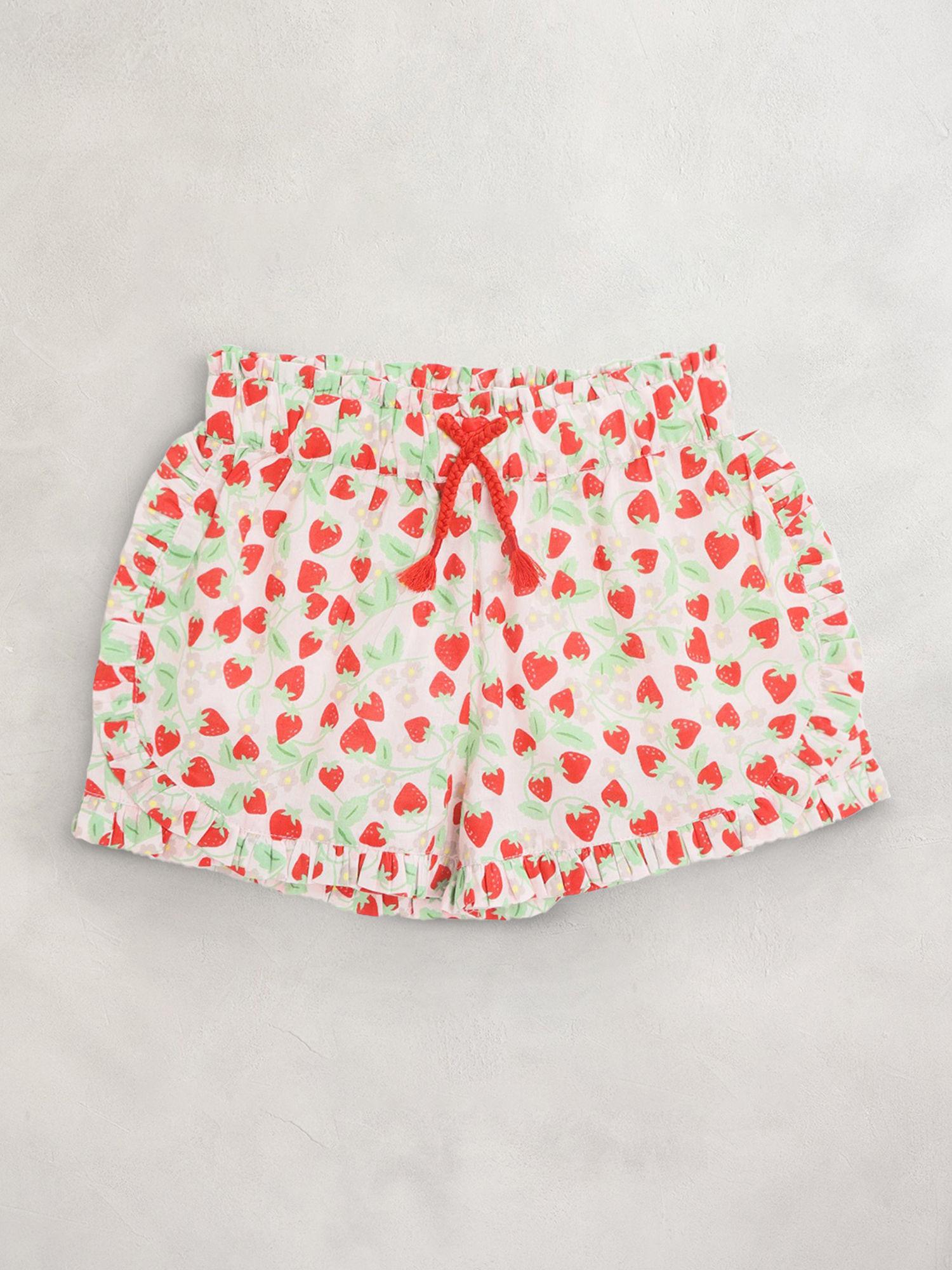 multi-color sweet strawberry shorts