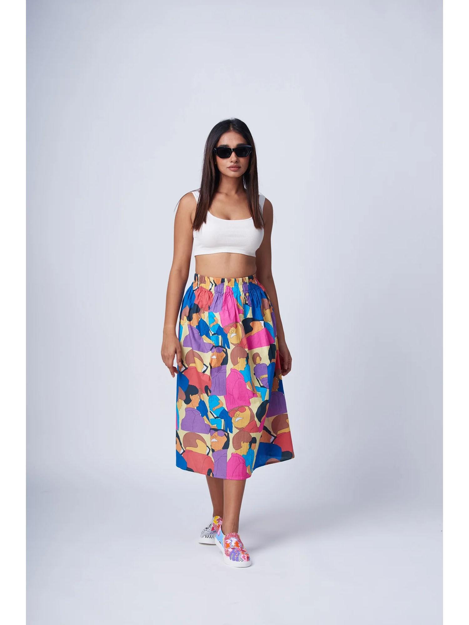 multi-color the hoi polloi skirt