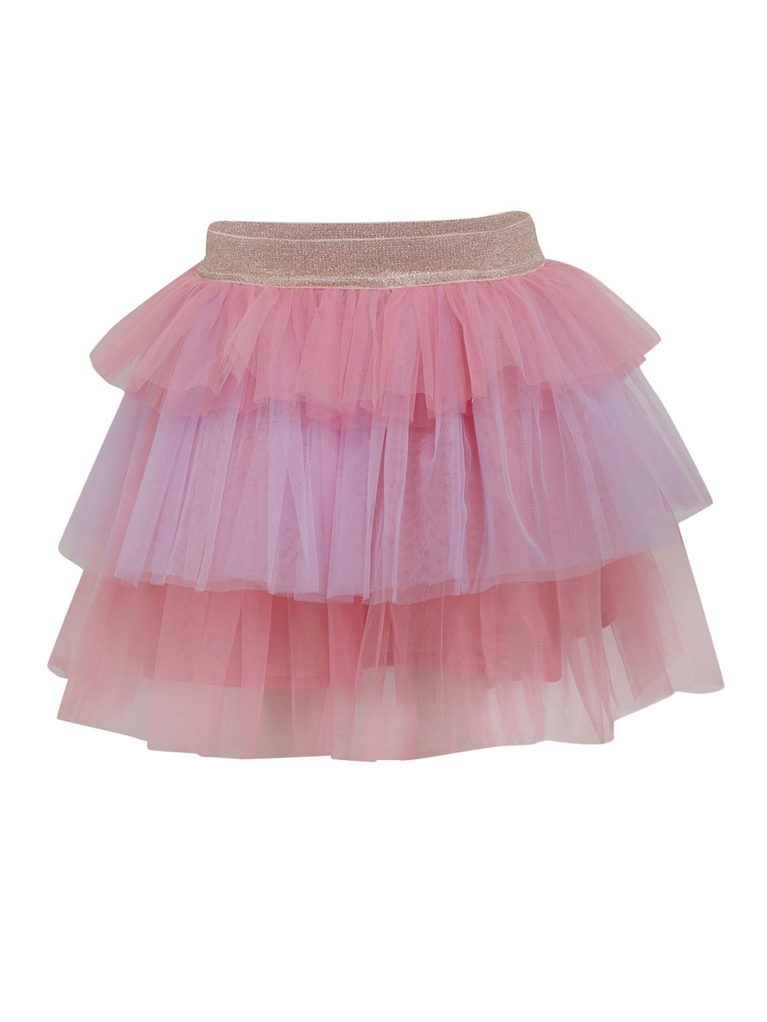 multi-color tier tulle skirt