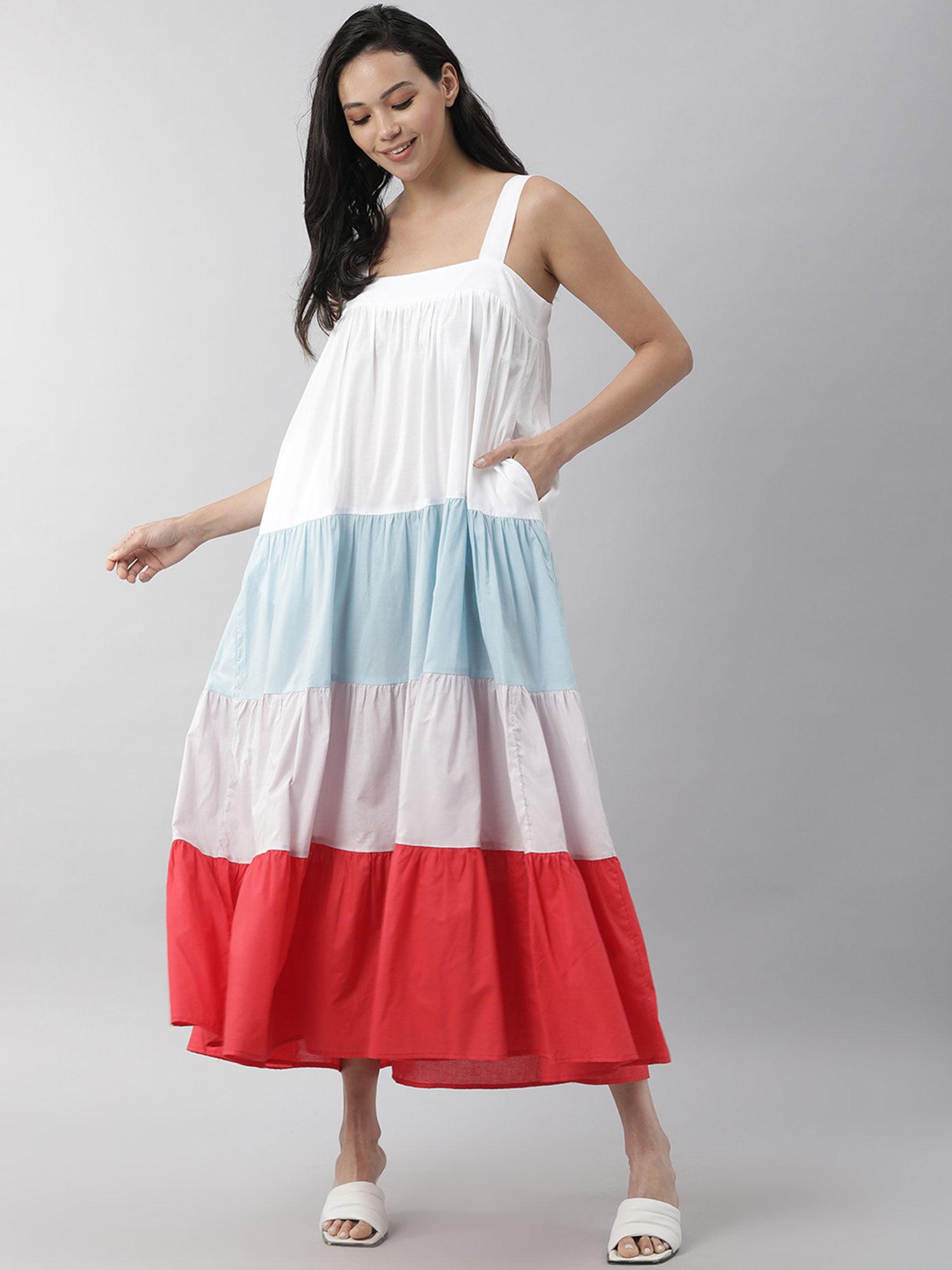 multi colorblock dress