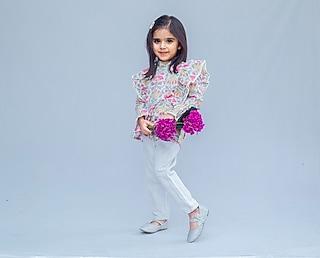 multi-colored printed top for girls