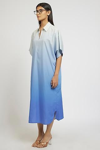 multi-colored cotton digital printed oversized shirt dress