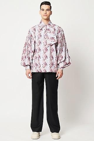 multi-colored cotton floral digital printed shirt