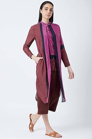 multi colored cotton silk tunic