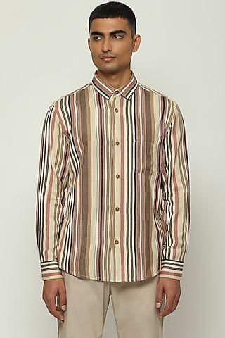 multi-colored cotton striped shirt