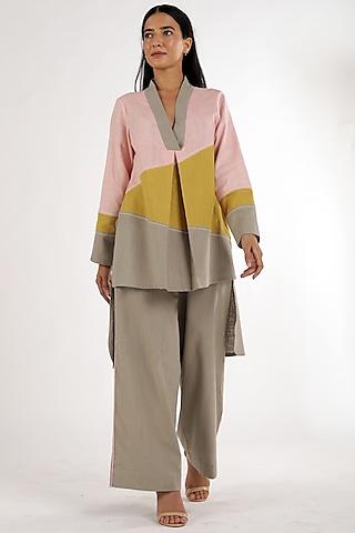 multi colored cotton tunic set