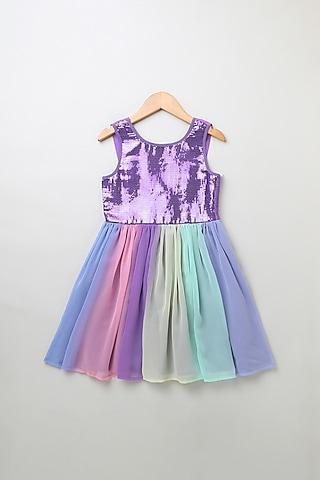 multi-colored embroidered dress for girls