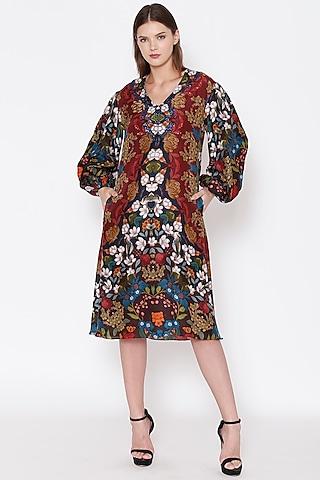 multi-colored floral printed tunic