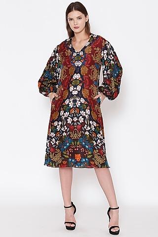 multi-colored floral printed tunic