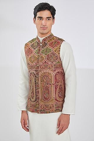 multi-colored polyester yarn bundi jacket