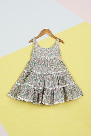 multi-colored printed dress for girls