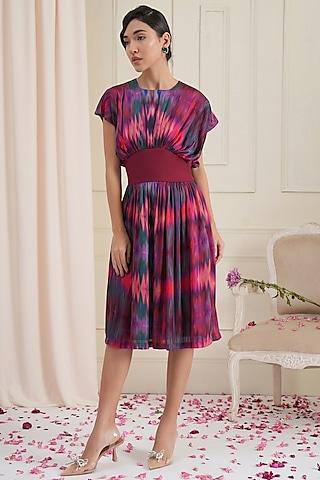 multi-colored printed dress