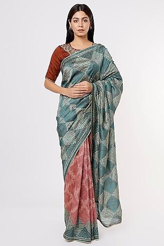 multi-colored printed saree