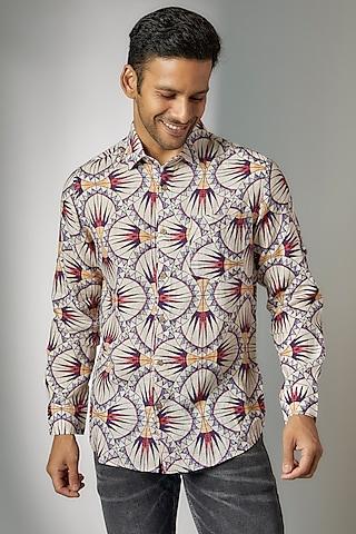 multi-colored printed shirt