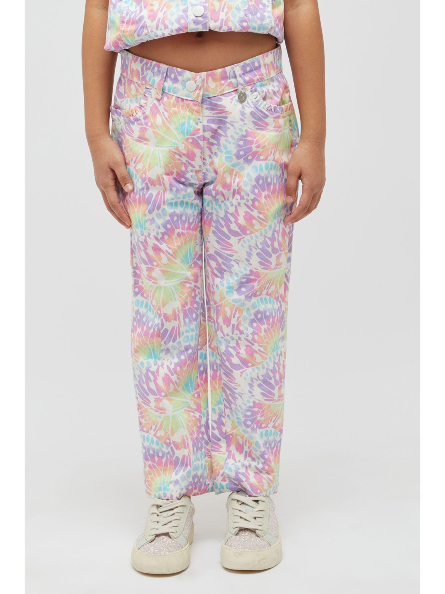 multi colored printed trouser