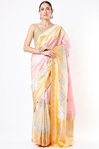 multi-colored rangkat dyed saree set