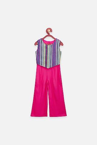 multi-colored rayon jumpsuit for girls