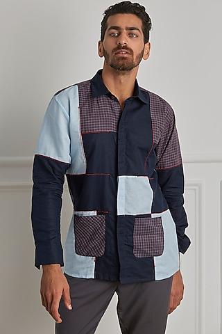 multi-colored shirt with patchwork