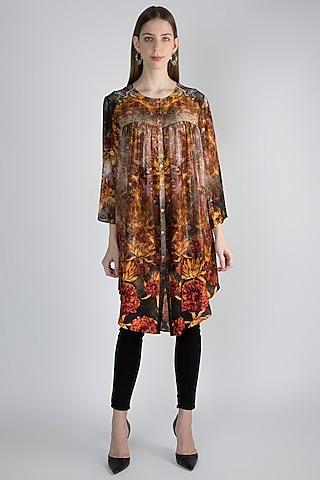 multi colored tunic with digital print