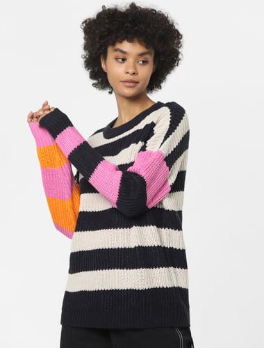 multi-colour oversized pullover