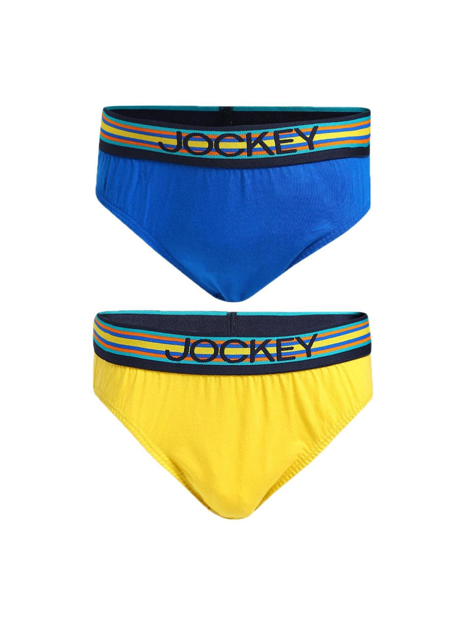 multi-colour assorted solid briefs (pack of 2)