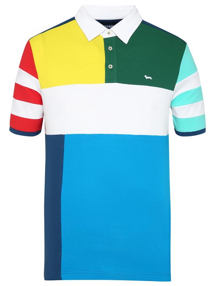 multi colour blocked polo tshirt