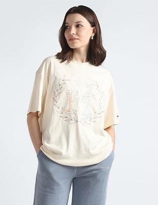 multi colour embroidered relaxed t-shirt