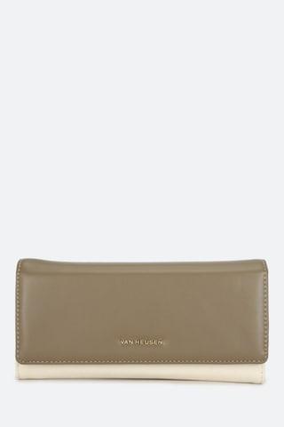 multi-coloured color block formal leather women wallet