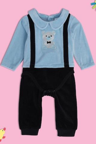 multi-coloured embroidered full length casual boys straight fit dungaree