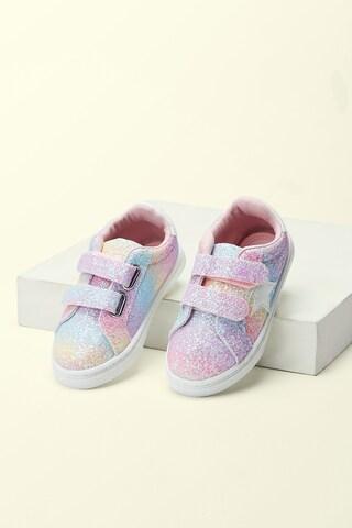 multi-coloured glitter material casual girls casual shoes