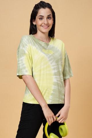 multi-coloured print  casual women relaxed fit  t-shirt