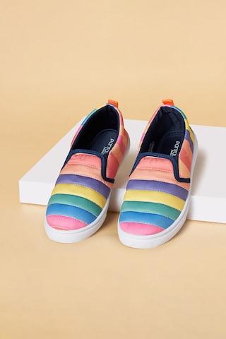 multi-coloured quilted casual girls casual shoes
