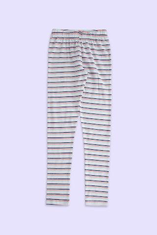 multi-coloured stripe full length mid rise casual girls regular fit leggings
