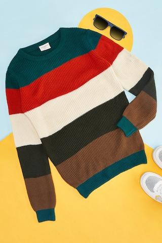 multi-coloured stripe sweater