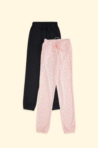 multi-coloured assorted ankle-length casual girls regular fit track pants