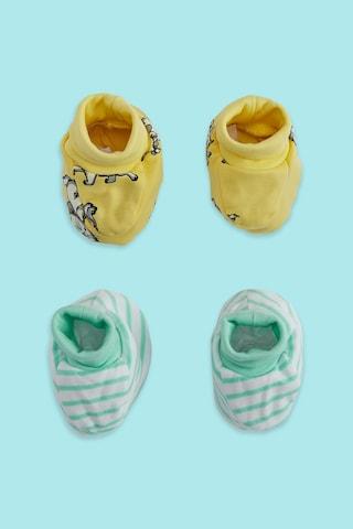 multi-coloured assorted cotton booties