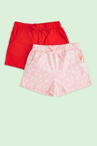 multi-coloured assorted thigh-length casual girls regular fit shorts