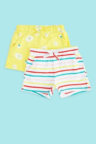 multi-coloured assorted thigh-length casual girls regular fit shorts
