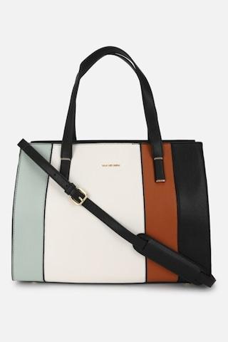 multi-coloured color block casual polyurethane women handbags