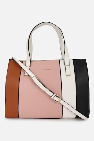 multi-coloured color block casual polyurethane women handbags