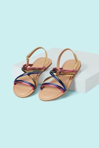 multi-coloured multi colour strap party girls sandals
