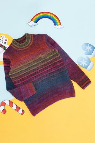multi-coloured print sweater