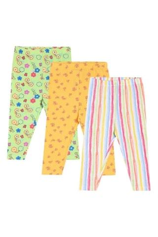 multi-coloured printed ankle length casual girls regular fit pants